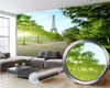 Décor à la maison 3d papier peint belle tour de fer paysage 3d papier peint Photo personnalisée 3d papier peint Mural