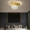 Vollkupfer LED Deckenleuchte Nordic Moderne Einfache Luxus Schlafzimmer Studie Glanz Kristall Innenbeleuchtung Dimmbare Lampe Neue Ankunft