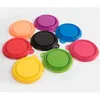 Alimentatori per cani e gatti Alimentatore per piatti d'acqua in silicone Pieghevole Ciotola per alimenti da viaggio Strumenti pieghevoli per animali domestici 12 colori WLL5374358979