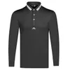 Primavera otoño nuevo manga larga golf camiseta moda casual lapel jl hombres ropa deportes al aire libre camisa de ocio y1112