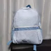 Sac d'école en seersucker régulier CN Warehouse Tissu en coton Fermeture à glissière Rayures bonbons Sacs de livres pour enfants Sac à dos doux pour la rentrée scolaire DOMIL106-031