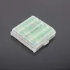 500 stks Clear Color Hard Plastic Case Houder Opbergdoos Cover voor oplaadbare AAA AAA-batterijen