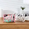 Transparente PVC-Gänseblümchen-Kosmetik-Tasche wasserdichtes Ins-Reisen Große Kapazität Waschbeutel Tragbare Lagerung