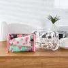 Borsa per cosmetici margherita in pvc trasparente impermeabile con borsa da viaggio di grande capacità per riporre oggetti portatili