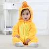 2022幼児ロンパーボーイの女の子ジャンプスーツ新生Bebe Bebe Clothing Hooded Hooded Hooded幼児のかわいいステッチ赤ちゃん衣装02T3170026