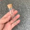 22 * 90mm 22ml Bouteilles transparentes en verre vides avec bouchon en liège Flacons Bocaux Emballage Tube à essai 100pcs / lothaute qualité