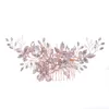 Модные Розовые Золотые Свадебные Волосы Combs Аксессуары для Bridal Crystal Headper Украшения Ювелирные Изделия 220224