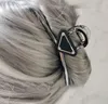 Clip per capelli da donna con lettera P in metallo grande granchio per ragazze, triangolo geometrico, fascia cava in metallo, accessori per capelli con artiglio per capelli, clip da bagno9330549