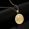 Profet Muhammad Allah Pendant Necklace for Women Men Gold Color Mellanöstern Islamiska arabiska Ahmed Muslimska smycken215d