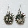 NEW Metal Crescent Alloy Bird's Nest/Bird Egg/Swallow Earring Friendship Charm Drape Earring DIY Women Jewelry Gifts 259