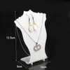 10Pcs Popular Jewelry Display Stand Black White Clear Mini Size Plastic Neck Bust Pendant Necklace Stand Earring Holder Set Stand Rack