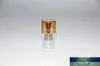 100pcs 22*35mm 6ml Glass Bottles Jars Screw Golden Lip Empty Liquid Perfume Gift Container Wishing Bottle Jars Wedding Decor