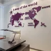 World Map Acrylic 3D Solid Crystal Bedroom Wall With Living Room Classroom Stickers Office Decoration Ideas 201201