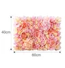 5 Pieces Artificial Flower Wall Panel Wedding Venue Decor For Party Decoration DIY Scrapbooking Fake -Pink