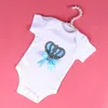 0-3 Month Newborn Baby Boys Girls Jumpsuit Crown Cotton Bodysuit Infant Short Sleeveless Vest Summer Thin Pajamas Outfit