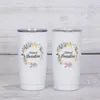 Sublimation 20oz Stainless Steel Tumblers Double Wall Vacuum White Tumblers Insulated Heat Transfer Printing Coffe Mug with Slid Lid