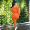 HAOYUAN Sexy Two Piece Set Jumpsuit Long Sleeve Zip Hoodies Top+pocket Pants Tracksuits Fall Women Clothing Streetwear Outfits 201007