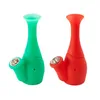 Mini Silicone colored Portable folding recycler bong Smoking Glass Water Bongs 155 mm