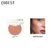 QIBEST Face Matte Blush Palette 6 Color Cheek Blusher Powder Makeup Rouge Mineral Pigment Cosmetics Long Lasting Natural Make Up