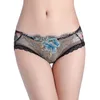 Renda flor rosa bordado calcinha briefs sexy cintura baixa calcinha lingerie moda para roupas femininas vontade e areia gota s9998434