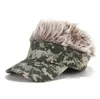 Camouflage Baseball Cap Hairstiece Street Trend Hat Kvinnor Casual Sport Golf Keps För Justerbar Solskydd Wig Deration Hats LSK2135