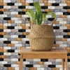 10Pcs European Marbling Brick Wall Sticker DIY Removable Tile Self-adhesive Waterproof Wallpaper Home Decor for Kitchen Bathroom T200608