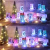 Decorazione natalizia Nightlight Xmas Candela Lampada a LED Candela elettronica Santa Claus Snowman Lampada da tavola di Natale Decorazione OWA2507