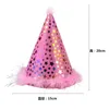 Animal de compagnie chat chien joyeux anniversaire chapeaux chapeau salive serviette bavoir fête Costume animal de compagnie anniversaire célébration Costume vêtements