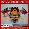 BODYS VOOR HONDA RVF400R N30 V4 VFR400 R VFR400R 89-93 79NO.37 RVF VFR 400 RVF400 R 400RR 1989 1990 1991 1992 1993 VFR400RR VFR 400R 89 90 91 92 93 FACKING KIT FACTORY Red