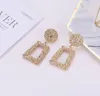 Grote vintage oorbellen studs oorbellen voor vrouwen kleur gouden geometrische verklaring oorbellen metalen earing hangende trend sieraden