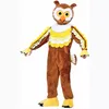 2022 Professionell Fluffy Owl Mascot Kostym Halloween Jul Fancy Party Dress Tecknad Karaktär Väskor Karneval Unisex Vuxna Outfit