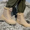 Bottes en cuir militaire américaines pour hommes de combat Bot Infanterie Bottes tactiques de la cheville Bots de l'armée Chaussures Y200915