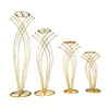 Decoration Wholesale Modern Gold Metal Stands Custom Flower Bouquet Display Stand Rack wedding centeral pieces centrepieces tall wedding vase