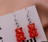 Simple Colorful Acrylic Animal Bear charm Earrings for Girls Women Children Birthday Gift Lovely Jewelry GC799
