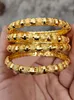 Bangle 4pcs/Set Dubai Bangles for Women Bliski Wschód złoty Etiopski Arabia Saudyjska Mesh Bracelets Wedding Jewelry African Difts