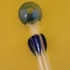 화려한 두꺼운 pyrex 124mm 물 담뱃대 유리 오일 버너 파이프 색 흡연 핸들 파이프 봉은 손톱 번링 장비