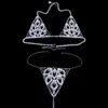 Stonefans Sexy Body Jewlery Bralette Chain Top para Mulheres Leaf Bikini Cristal Underwear Chains Lingerie Body Jewelry T200508