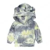 Ins Baby Clothing Autumnand Winter Tie Dye Gold Velvet Long-Sleeved Ears Hooded Sweater + Pants 2Pcs/Sets Infants Clothes