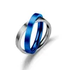 2022 Ny dekompression roterande rostfritt stål par ring dubbel cirkel ring smycken för kvinnor män presentfest