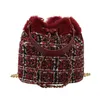 Designer- axel kvinnor handväska plånböcker dragkammare messenger mode väskor tyg hink crossbody