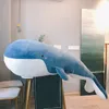 新しいソフトアニマルクジラのぬいぐるみおもちゃスーパーかわいい漫画シーブルークジラぬいぐるみ子供用詰め物枕ギフトギフトデコ59インチDY509377416244