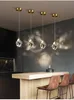 Luzes de cristal de luxo moderno Lâmpada de lâmpada de lâmpada de sala de jantar quarto de iluminação interior ilha de cozinha lâmpadas de suspensão