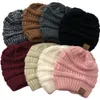 Cute New Criss Cross Skull Cap Women Girl Winter Knitted Hats Ponytail Beanie Detachable Pompom Hat Knit Cross Cap 36 Styles