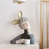 Estatua de arte de resina para chica hermosa y moderna, accesorios de hada, adornos de escultura de estilo moderno, figuritas de mesa para decoración del hogar