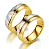 Paar Gold Kontrastfarbe Diamant Ring Kreuzmaserung Ringe Gold Damen Herren Ringe Modeschmuck Wille und sandiges Geschenk