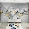 foto papel de parede personalizado Fundo moderno minimalista abstrato linha luxo luz wallpapers geométricas TV wal l