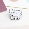 Creative Cute Cartoon Dripping Oil Cat Brooch Badge Pin with Accessories