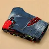 New men jeans American style 100% cotton denim hip hop patchwork of national flag fashion jeans men 597 T200614