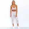 Striped Printed Women Sport Suit Sexy Yoga Set Padded Sports Bra High Waist Yoga Leggings Fitness Gym Clothing Running Wear T200115