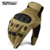 TACVASEN Guanti tattici militari Uomini Airsoft Army Guanti da combattimento Hard Knuckle Full Finger Guanti da caccia per motociclisti Touch Screen Y2009442787